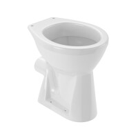 VIGOUR CLIVIA Stand WC erhöht Behindertengerecht mit glasiertem Spülrand Abgang waagerecht