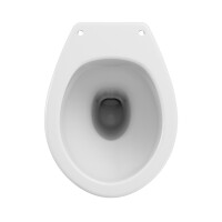 VIGOUR CLIVIA Stand WC erhöht Behindertengerecht mit glasiertem Spülrand Abgang waagerecht