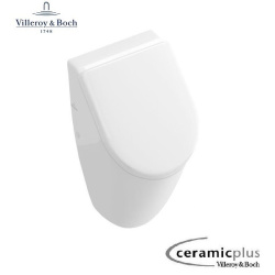 Villeroy & Boch Subway Set Urinal mit Wand WC spülrandlos, Cermic Plus Beschichtung & Grohe Zubehör, weiß