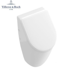 VILLEROY & BOCH SUBWAY Urinal mit SoftClose Deckel & GEBERIT Vorwandgestell + Betätigungsplatte, weiß
