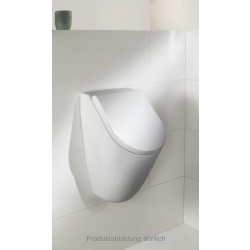VILLEROY & BOCH SUBWAY Urinal mit SoftClose Deckel & GEBERIT Vorwandgestell + Betätigungsplatte, chrom