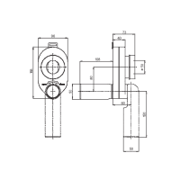 Urinal Anschlussgarnitur-Set-Absaugsiphon Ablauf- und Zulaufgarnitur