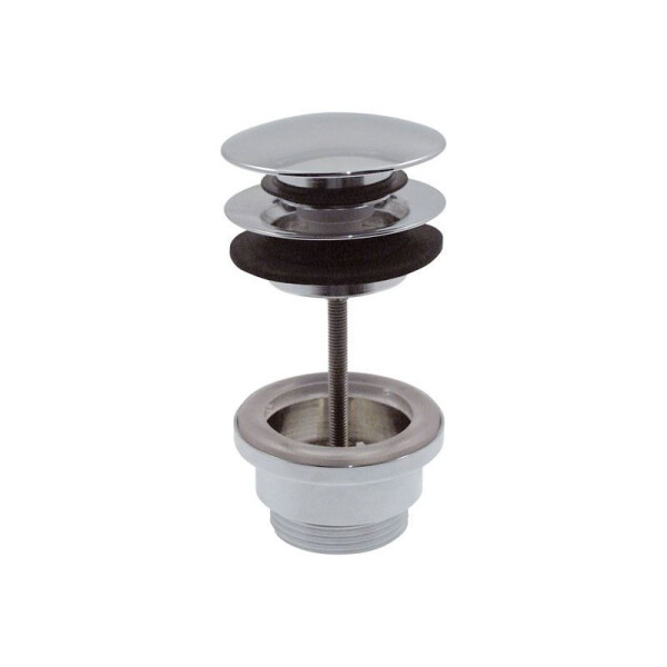 Ablaufgarnitur Schaftventil Klick-Klack 1“1/4 universal mit oder ohne Überlauf, chrom