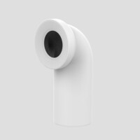 SANIT Universal WC-Anschlussbogen 90° DN100 Kunststoff mit Spezial-Lippendichtung DIN 1389