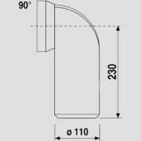 SANIT Universal WC-Anschlussbogen 90° DN100 Kunststoff mit Spezial-Lippendichtung DIN 1389