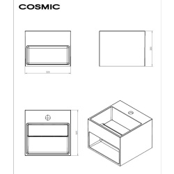 COSMIC COMPACT Waschbecken für  Gästebad 32 cm, weiß