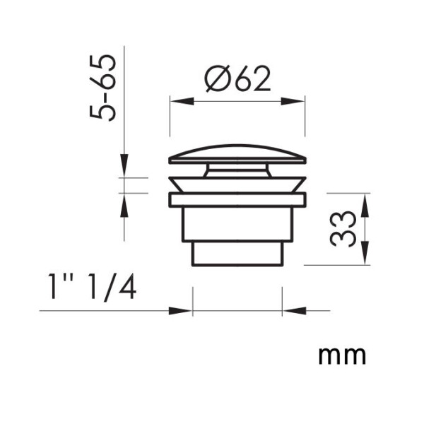 SANYCCES LOOP Universal-Schaftventil, schwarz matt