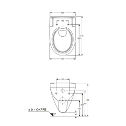 VIGOUR Clivia plus Wand-WC spülrandlos +5cm Behindertengerecht mit SoftClose WC-Sitz abnehmbar, weiß
