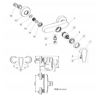 VIGOUR Clivia Einhand-Aufputz-Brausebatterie mit ECO-Funktion ohne Brausegarnitur, verchromt