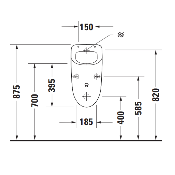 VIGOUR DERBY Wand WC spülrandlos mit Urinalbecken und Geberit Komplettset, verschiedene Variationen