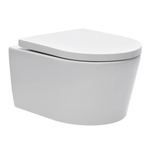 BB Wand-WC kurz 48 cm mit SoftClose WC-Sitz und TakeOff Funktion, weiß