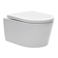 BB FINE Wand-WC kurz 48 cm mit SoftClose WC-Sitz und...