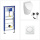 VILLEROY & BOCH O.NOVO Keramik Absaug Urinal mit Deckel, GEBERIT Vorwandgestell & Betätigungsplatte, weiß