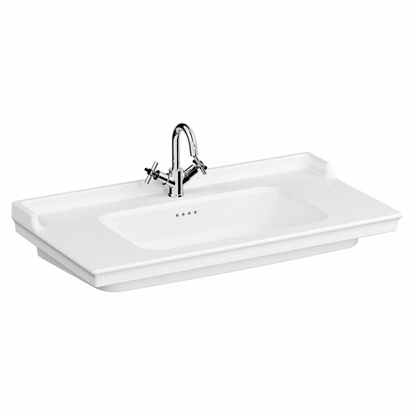 VitrA VALARTE Waschtisch mit Hygiene-Glasur, optional mit Langsäule, verschiedene Größen