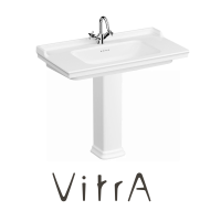 VitrA VALARTE Waschtisch mit Hygiene-Glasur, optional mit Langsäule, verschiedene Größen
