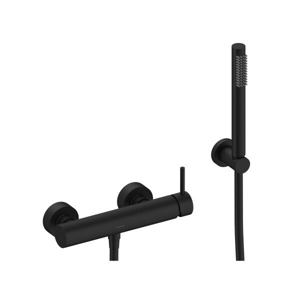 SANYCCES LOOP Einhebel Brausebatterie optional mit Brausehalter, Handbrause & Brauseschlauch versch. Farben