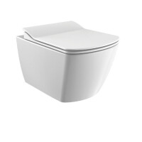 ELEGANT Wand WC spülrandlos inklusive SoftClose TakeOff WC-Sitz, weiß