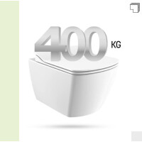 ELEGANT Wand WC spülrandlos inklusive SoftClose TakeOff WC-Sitz, weiß