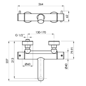 SANYCCES LOOP Wannen & Brausebatterie mit Thermostat...