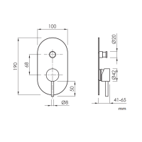 SANYCCES LOOP Unterputz 2-Wege-Dusch-Brausebatterie mit Unte
