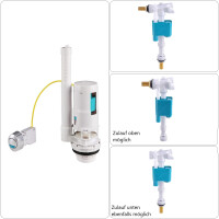 Spülkasteneinsatz Universal verchromter Drücker 3/9 Liter, Start/Stop