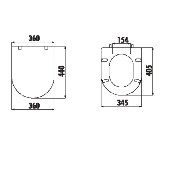 HISAR WC Sitz Duroplast weiß, verschiedenen Ausführungen