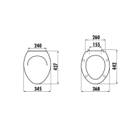 STANDARD WC Sitz Duroplast weiß, verschiedene Ausführungen