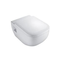 VIGOUR DERBY Wand WC spülrandlos mit sichtbarer Befestigung und SoftClose WC-Sitz, weiß