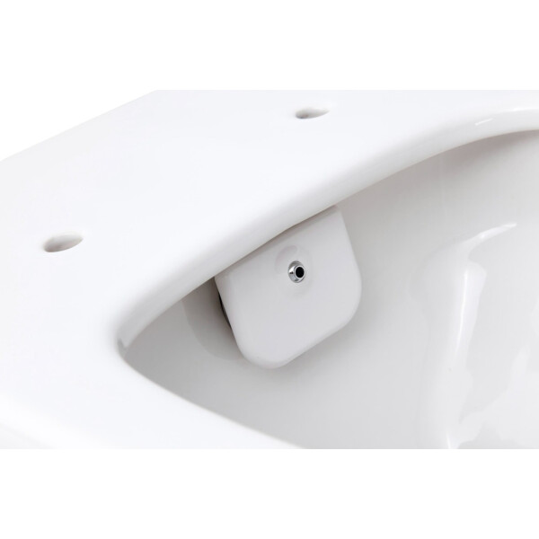 SAT Aquacare Wand-Dusch-WC Flush 2.0 mit Bidetfunktion und VitrA integrierter Thermostatarmatur und SoftClose TakeOff WC-Sitz, weiß