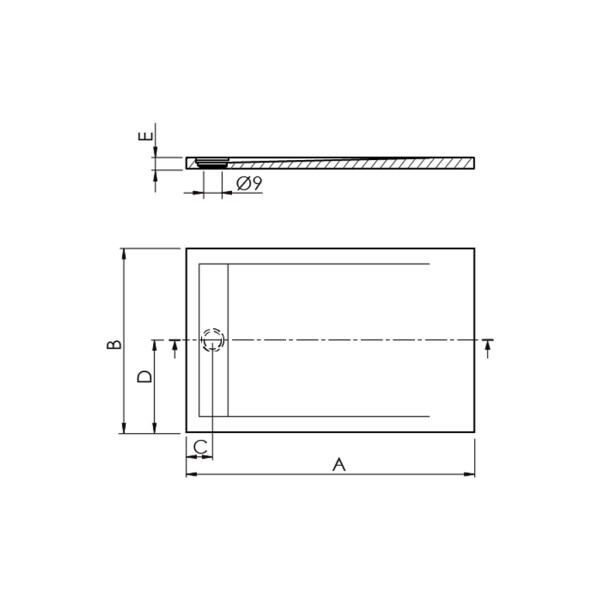 SANYCCES CLEVER Rechteckige Duschwanne, RAL Farbe