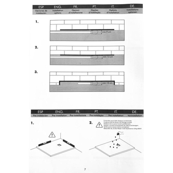 SANYCCES STRATO Rechteckige Duschwanne verschiedene Varianten