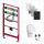 BB Urinal mit Urinaldeckel & TECE Vorwandgestell + Betätigungsplatte, verschiedene Farben