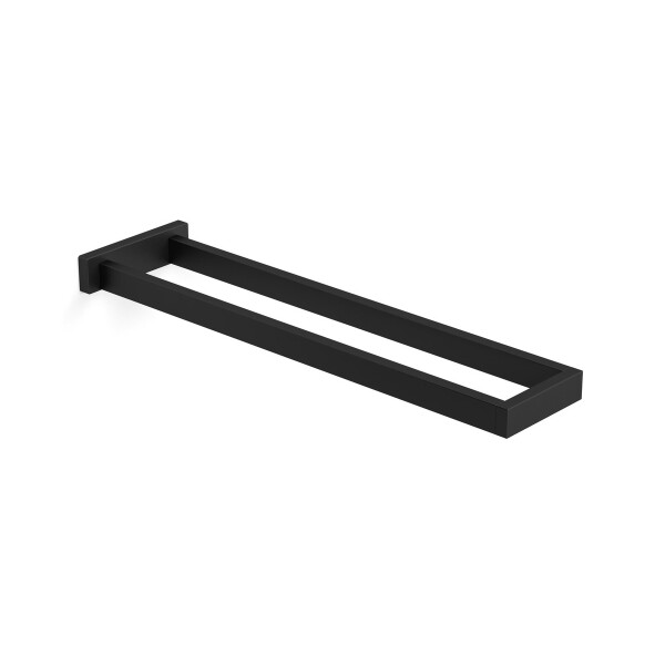 SAT BWAY Handtuchhalter für 2 Handtücher Wandmontage, Aluminium schwarz matt