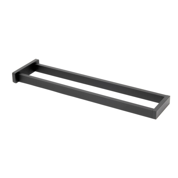 SAT BWAY Handtuchhalter für 2 Handtücher Wandmontage, Aluminium schwarz matt