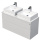 LETTY DESK Waschtischunterschrank 120 cm mit 2 Aufsatzwaschtische, verschiedene Ausführungen