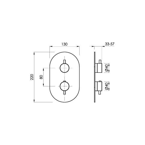 SANYCCES LOOP Unterputz 1-Weg-Duschbrausebatterie mit Thermostat, verschiedene Farben
