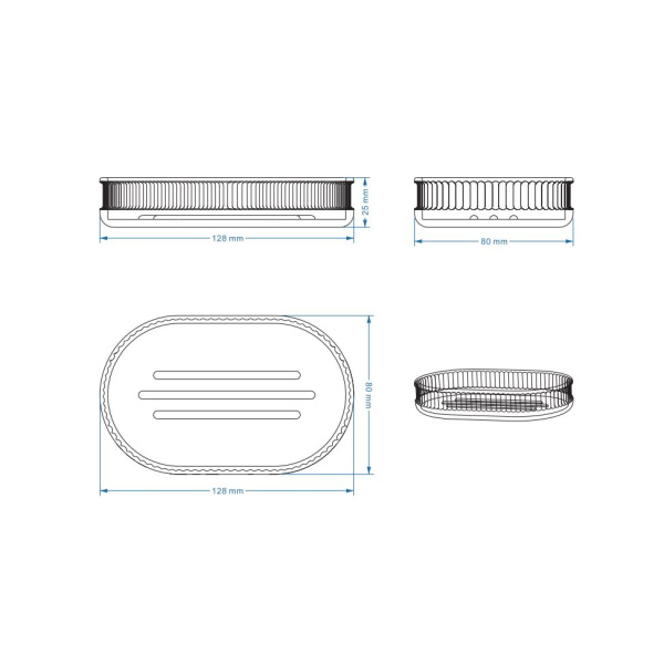 BB BOHO Bad Accessoires Set aus Glas, mint & Gold