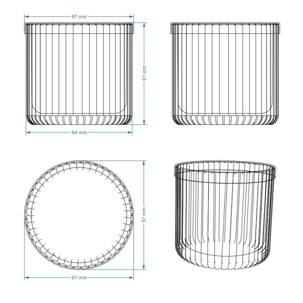 BB BOHO Bad Accessoires Set aus Glas, mint & Gold
