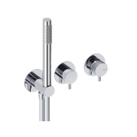 SANYCCES LOOP K Unterputz 2-Wege- Duschbrausebatterie mit Umsteller, Handbrause & Brauseschlauch, chrom