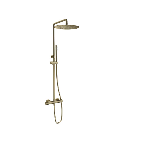 SANYCCES LOOP K Rain Duschsystem mit Thermostat 30 cm, gold gebürstet