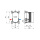 BB LOOP K Unterputz 2-Wege-Dusch-Brausebatterie mit Unterputz-Einbaukörper, verschiedene Farben