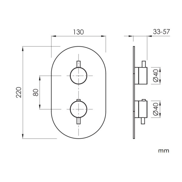 SANYCCES LOOP K Unterputz 1-Weg-Duschbrausebatterie mit Thermostat, verschiedene Farben