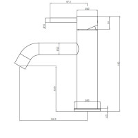 BB ColdOpen Einhand-Waschtischbatterie 19 cm, schwarz metallisch