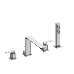 SANYCCES CUBO 4-Loch Wannenrandarmatur mit Zweigriff,...