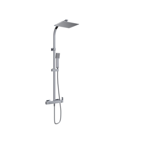 SANYCCES CUBO Rain Einhebel Duschsystem 25 cm, chrom oder schwarz