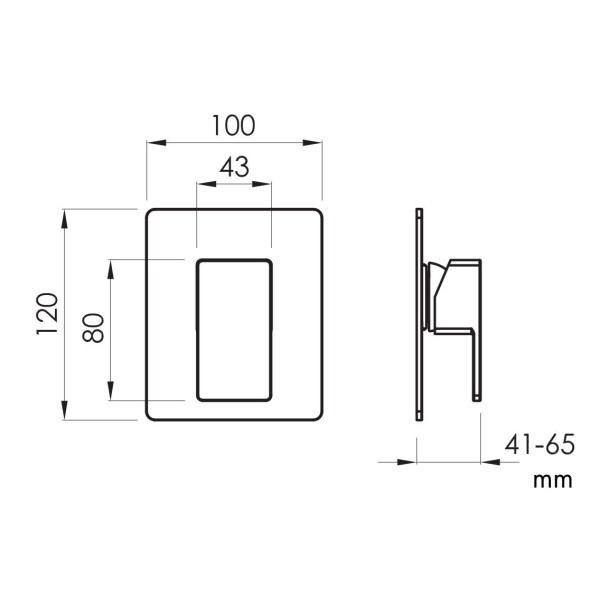 SANYCCES CUBO Unterputz Dusch-Brausebatterie mit Einbaukörper, chrom oder schwarz matt