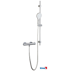 BB Duschbrausebatterie mit Thermostat und Brausestange...