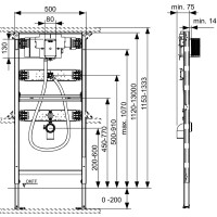 TECEprofil Urinal Vorwandelement mit TECE Spüler U2 &am