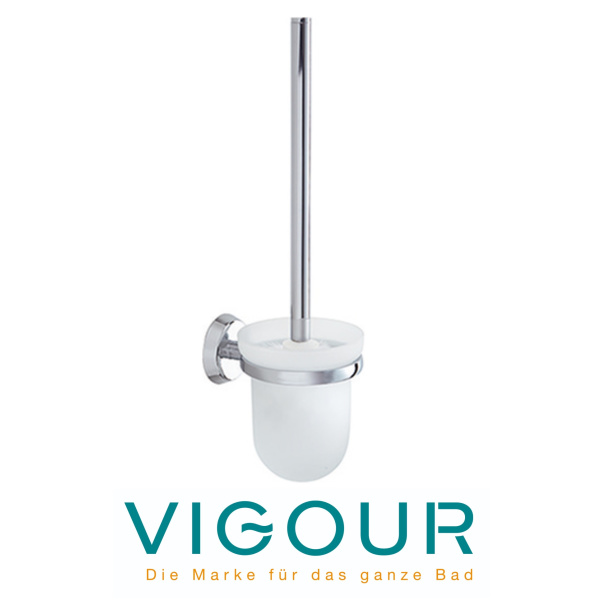 VIGOUR CLIVIA Ersatzbürste mit Stiel für Bürstengarnitur, chrom