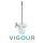 VIGOUR CLIVIA Ersatzbürste mit Stiel für Bürstengarnitur, chrom